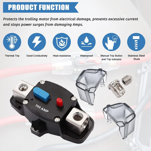 Disyuntor De 300 A, Reinicio Manual, Calibre 0-8, 12-48 V Cc