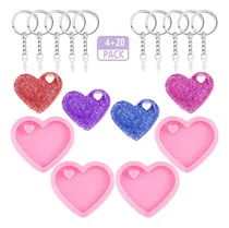 Comprar Moldes Para Artesanías 4 Moldes De Silicona De Corazón