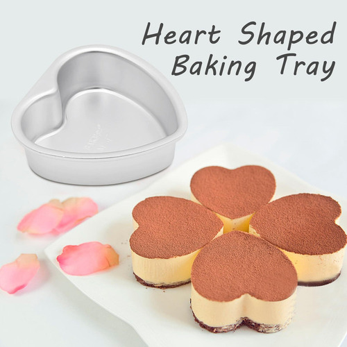 Cz Juego 5 Moldes For Pasteles En Forma Corazón 4 Pulgadas