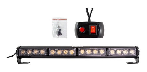 Imagen 2 de 2 de Barral Baliza Ambar 16 Watts 46cm Seguridad Vial Nl812-4