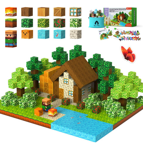 Set De Construcción De Cabañas Vigorfun Forest Con Bloques M