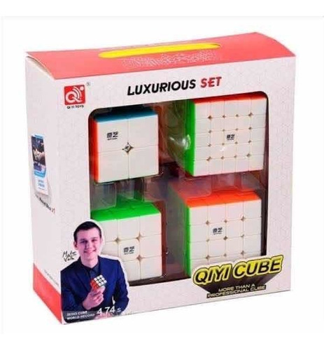 Kit Cubo Mágico Qiyi 2x2+3x3+4x4+5x5 Profissional