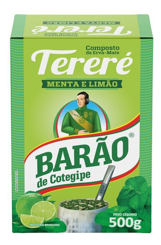 Erva Para Tereré Premium Menta Limão Extra Forte Barão 500g