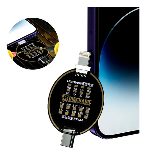 Placa De Prueba De Centro De Carga Slim Company Para iPhone Y Usb Tipo C Probador Para Teléfonos O Tablets, Tester De Carga Mechanic T810