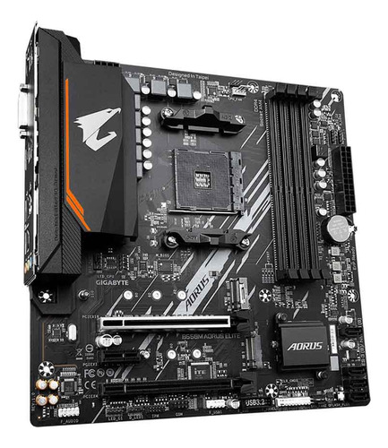 Placa Mãe Gigabyte B550m Aorus Elite R1.3 Ddr4 Am4 Micro Atx
