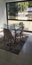 Comprar Juego Comedor Mesa De Vidrio Y 4 Sillas Marca Eames Original