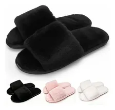Pantuflas Damas Zapatillas Cómodas Felpa Para Mujer Zapatos