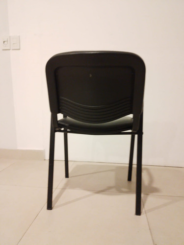 Silla De Oficina Con Apoya Brazos - Auditorio Negro Chenille (Usado)