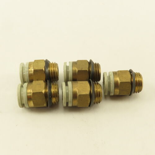 Smc 1/4  Npt X 5/16 8mm Push To Connect Brass Straight F Aal