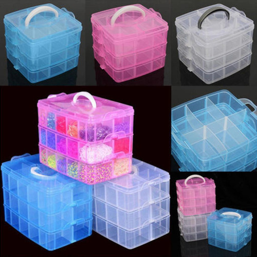 B 3x3 Capa 30 Ranuras Caja De Herramientas De Joyería De