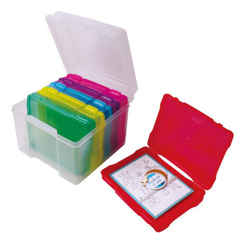 . Estuches De Fotos Y Organizador De Manualidades Multicolor
