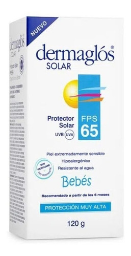  Dermaglós Solar Bebés Fps 65  Prot Solar 120g