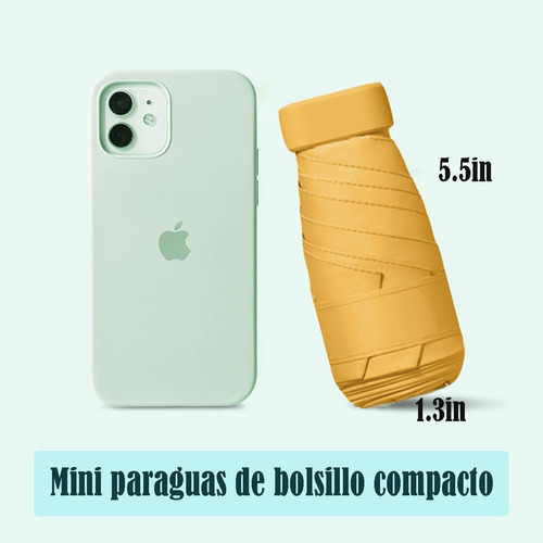 Paraguas De Bolsillo Portátil Con Protección Uv