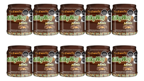 Chocolate Milky Way Minis 10 Botes Con 52 Pzas C/u