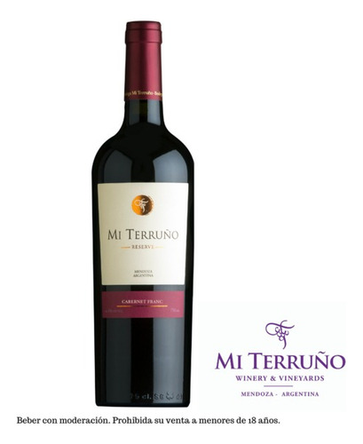 Vino Tinto Cabernet Franc Reserva Mi Terruño Pack X6