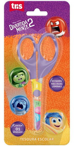 Tesoura Escolar Decorada Divertidamente 2 13cm Blister