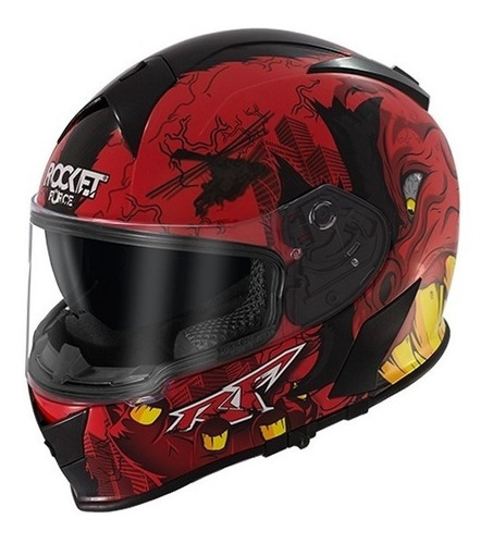 Casco Moto Rocket Force S23-freak Rojo Certificado