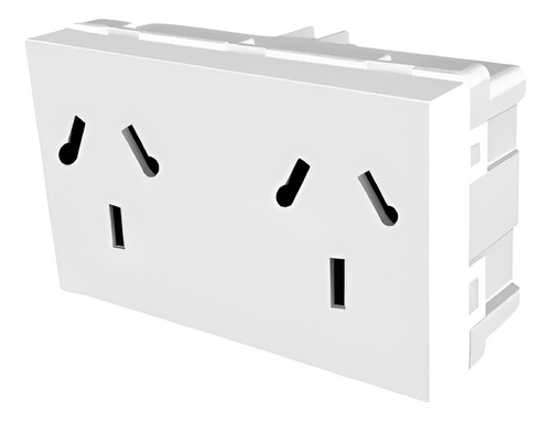 Modulo Tomacorriente Combinado Doble Blanco + T 2x10a Jeluz