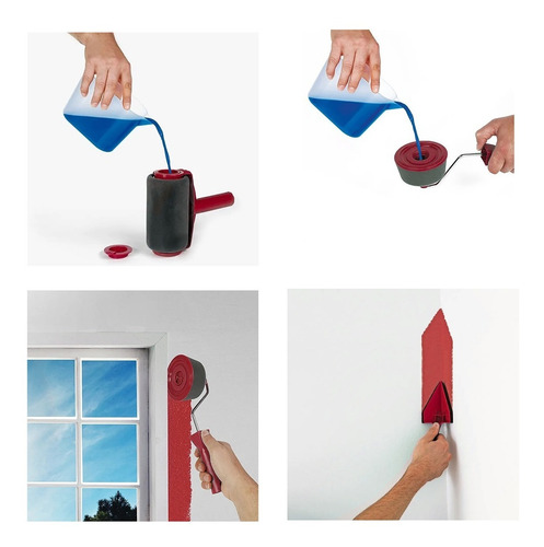 Imagen 5 de 9 de Kit Rodillo Microfibra Recargable Extensible Pektra Pintura