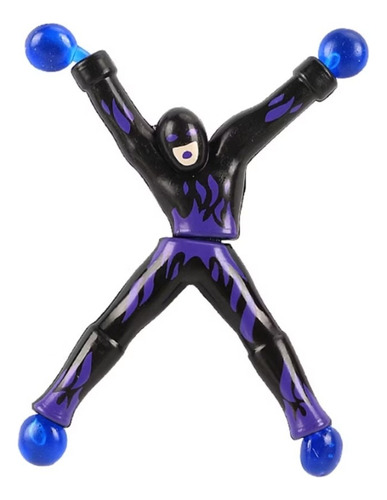 Kit 2 Bonecos Gruda Na Parede Super Ninja Brinquedo