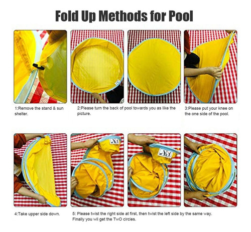 Carpa Portátil Emergente For Piscina For Niños Amarillo