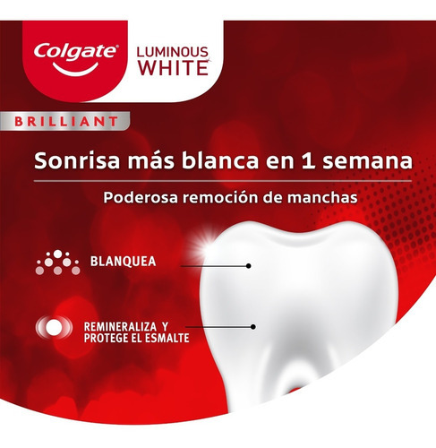 2 Pack Crema Dental Blanqueadora Colgate Luminous White 75ml
