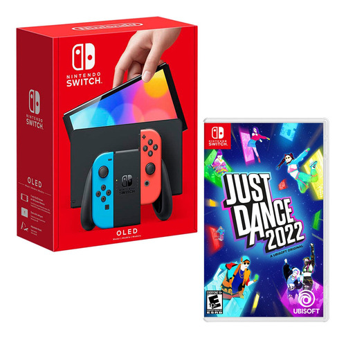 Consola Nintendo Switch Modelo Oled Neon + Just Dance 2022