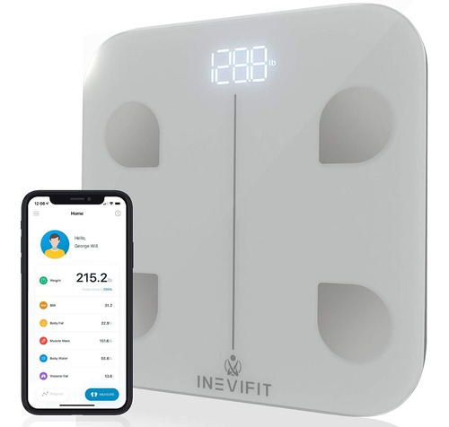 Bascula Digital Inteligente Con Bluetooth - Inevifit