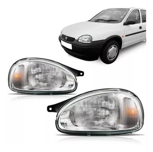 Imagem 1 de 5 de Par Farol Corsa 1994 1995 1996 1997 1998 1999 Wind Pick-up