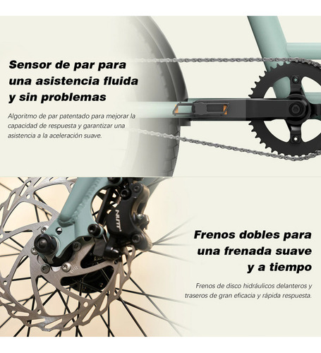 Yadea Cocoa Bicicleta Eléctrica Motor 32km/h 15ah 48v Verde Azulado