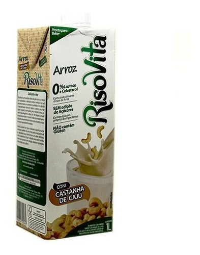 Kit 12 X Bebida De Arroz Castanha De Caju 1l Risovita