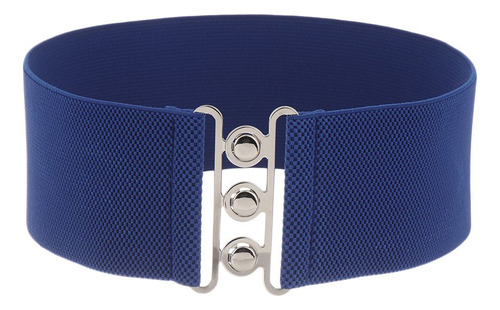 Cinturón Elástico Ancho Con Hebilla Metálica Para Mujer