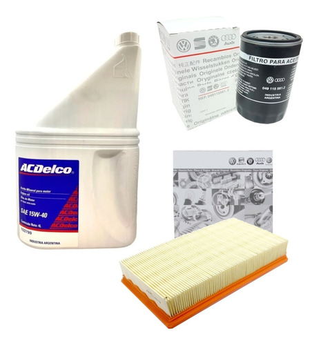 Kit Filtro Aceite Aire + Ac Delco Vw Caddy 2007 2008 2009