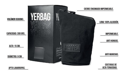 Imagen 6 de 8 de Yerbero De Tela Para Mate Impermeable Matte