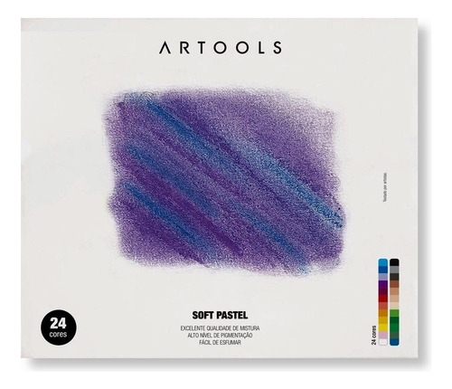 Giz Pastel Seco Artools Soft Pastel Com 24 Cores