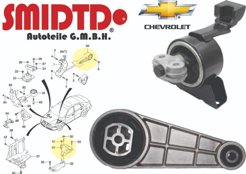 1 Soporte Motor 1 Transmision Autom Std Chevrolet Optra 2.0l