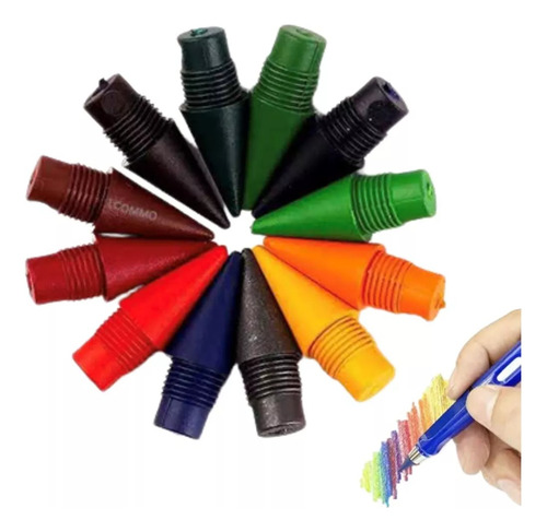 24 Lápices Infinito Más 24 Puntas De Colores Aleatorios