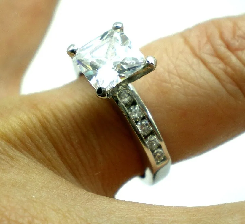 Anillo Solitario De Plata 925 Talla Prince