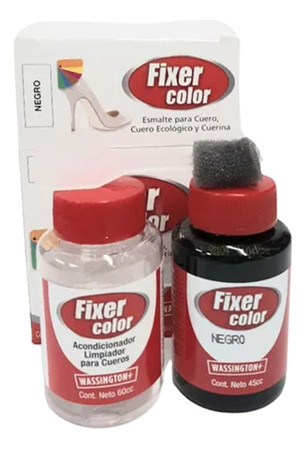 Esmalte Para Cuero Y Cuerina Fixer Color Estuche Para Teñir