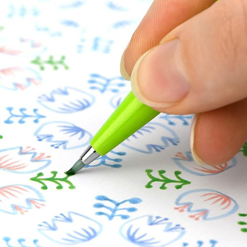 Caneta Brush Sing Pen Pentel Com 6 Cores Pastel