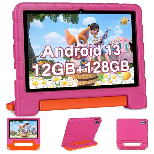 Kids Tablet 10 Inch Android 13 Tablets For Kid With Sho...