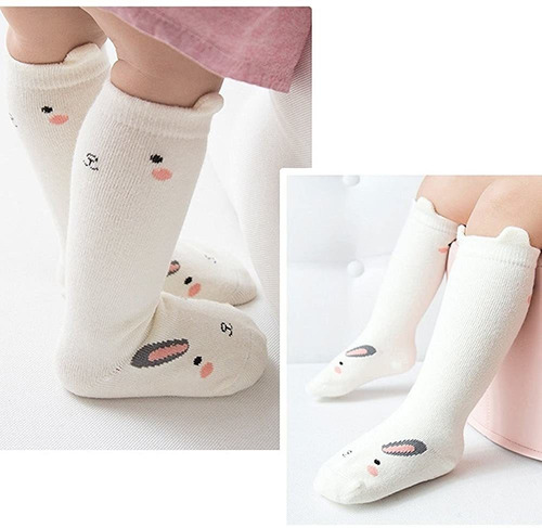calcetines de punto de algodón para princesa calcetines largos hasta la rodilla XM-Amigo 8 pares de calcetines antideslizantes para bebé calcetines hasta la rodilla 