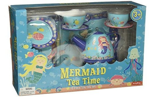 Schylling Sirena Juego De Té De La Lata.