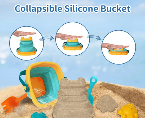 Balde Plegable Para La Playa Con Accesorios Para Niños/bebés