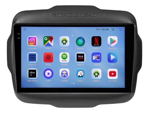 Multimidia Jeep Renegade Android 13 Auto 2gb 64gb Carplay 9p