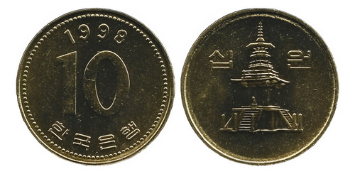 Corea Del Sur 10 Won 1998 Cha#3 (Usado)