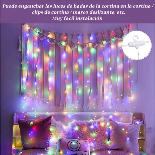 Led Pisca Pisca Cortina Led 3x3m Fio De Luz Luzinha De Led