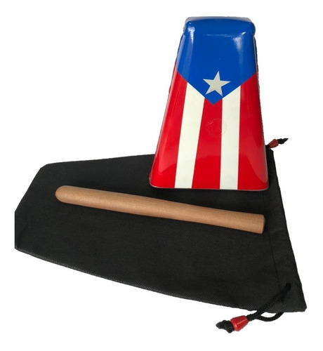 Campana Salsa Grande  21 Cm Puerto Rico Con Palo Y Funda