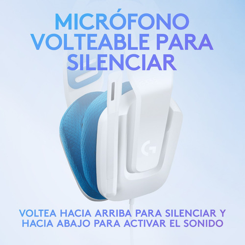 Auriculares G335 Con Micrófono Y Cable Gaming Logitech G Color Blanco