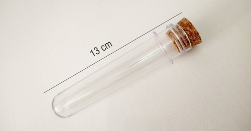 Tubete De Acrílico Com 13cm Altura Com Tampa Rolha - Festas